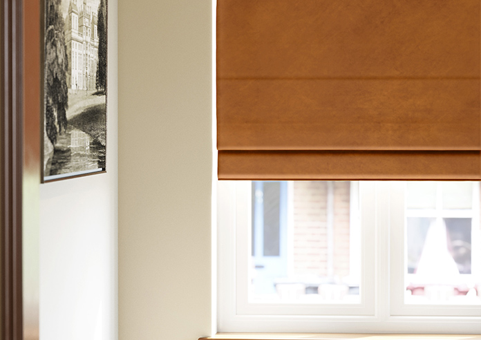 Odessa Velvet, Rust - Twist&Fit Roman Blind - Image 5